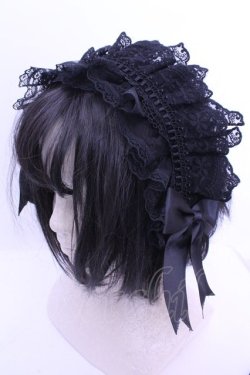 画像1: MorunxMuunaStoik / Libraヘッドドレス  ブラック O-26-01-15-1002-EL-ZA-IG-OS