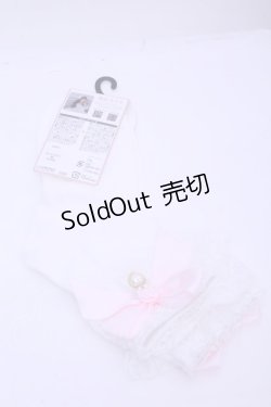 画像2: Alice Mashiro / TTMACSローズリボン ソックス 23~25cm シロ×ピンク O-26-01-15-1020-LO-ZA-IG-ZT012