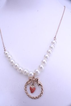 画像2: m petit by misako / AMイチゴサークルネックレス  アカ×ゴールド O-26-01-15-1023-LO-AC-IG-OS