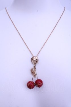 画像1: m petit by misako / AMサクランボネックレス  アカ×ゴールド O-26-01-15-1024-LO-AC-IG-OS