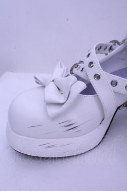 画像5: axes femme POETIQUE / クロスチャームおでこパンプス M シロ O-26-01-15-1027-AX-SH-IG-OS