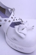 画像6: axes femme POETIQUE / クロスチャームおでこパンプス M シロ O-26-01-15-1027-AX-SH-IG-ZT273 (6)
