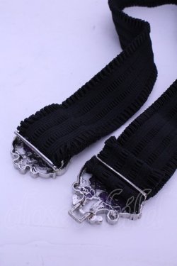 画像2: axes femme / ゴシックローズゴムベルト  クロｘパープルｘシルバー O-26-01-15-1028-AX-ZA-YM-OS