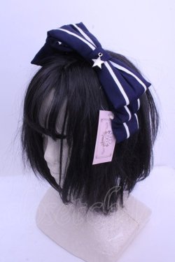 画像1: metamorphose / セーラーリボンカチューシャ（チャーム付き）  ネイビー O-26-01-15-1030-ME-AC-IG-OS