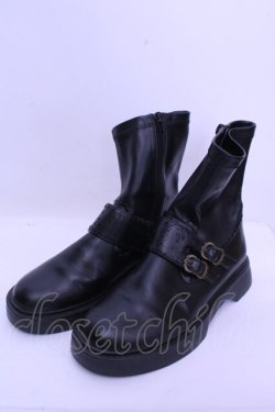 画像1: axes femme / ストレッチエンジニアブーツ 23.5cm クロ O-26-01-15-1035-AX-SH-IG-OS