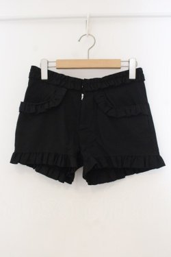 画像1: PEACE NOW / フリルキュロット M ブラック O-26-01-15-076-PU-PA-YM-OS