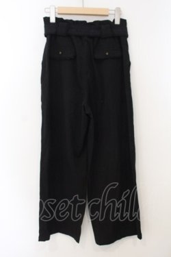 画像2: axes femme / ベルトデザインワイドパンツ M クロ O-26-01-15-077-AX-PA-YM-OS