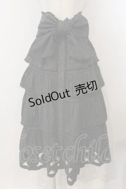 画像1: WONDERFUL WORLD / 裾パッチワークデニムティアードスカート  クロ系 O-26-01-15-078-LO-SK-IG-OS