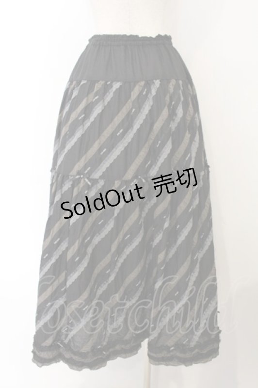 画像5: PINK HOUSE / リボンテープ使いローンスカート  クロ O-26-01-15-080-LO-SK-IG-OS (5)