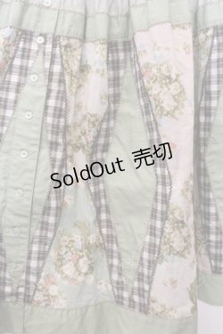画像3: PINK HOUSE / ブーケパッチワークスカート  ミント O-26-01-15-081-LO-SK-IG-OS