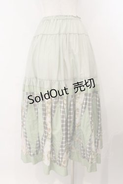 画像5: PINK HOUSE / ブーケパッチワークスカート  ミント O-26-01-15-081-LO-SK-IG-OS