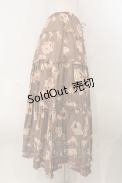画像4: PINK HOUSE / ローズペタルローンスカート  ブラウン系 O-26-01-15-082-LO-SK-IG-OS