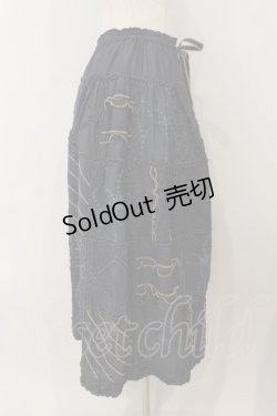画像4: PINK HOUSE / チュールレースパッチワークスカート  ネイビー O-26-01-15-083-LO-SK-IG-OS