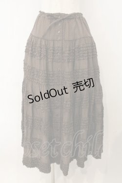画像1: PINK HOUSE / ローンフリルドットスカート  ブラウン O-26-01-15-084-LO-SK-IG-OS