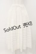 PINK HOUSE / 前開きボーダーフリルスカート  シロ O-26-01-15-086-LO-SK-IG-OS