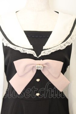 画像2: LIZ LISA / セーラーカラーセットアップ  クロ×シロ O-26-01-15-006-LO-OP-IG-OS