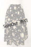 PINK HOUSE / ホワイトローズスカート  クロ O-26-01-15-087-LO-SK-IG-OS