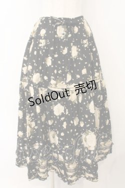 画像1: PINK HOUSE / ホワイトローズスカート  クロ O-26-01-15-087-LO-SK-IG-OS