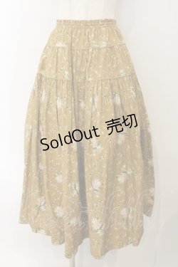 画像1: WONDERFUL WORLD / すずらん柄スカート  マスタード O-26-01-15-088-LO-SK-IG-OS