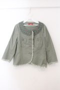 PINK HOUSE / レース配色リネンジャケット 4 グリーン O-26-01-15-090-LO-JA-IG-ZT0118N