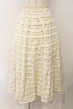 画像1: PINK HOUSE / 総レースティアードスカート  オフシロ O-26-01-15-092-LO-SK-IG-OS