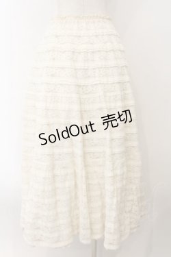 画像4: PINK HOUSE / 総レースティアードスカート  オフシロ O-26-01-15-092-LO-SK-IG-ZT532