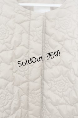 画像2: PINK HOUSE / ローズキルティングブルゾン  アイボリー O-26-01-15-095-LO-JA-IG-ZTC006