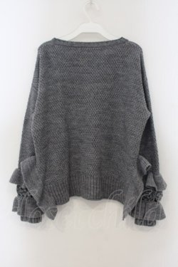 画像3: PINK HOUSE / モチーフ編みスリーブニット  グレー O-26-01-15-099-LO-TO-IG-OS