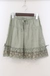 画像1: PINK HOUSE / ローズ刺繍入りミニスカート  薄荷 O-26-01-15-109-LO-SK-IG-ZT275 (1)