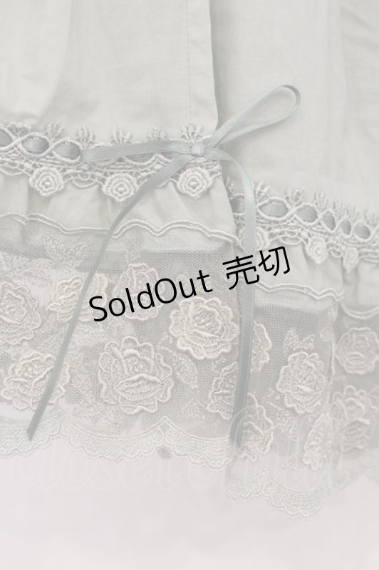 画像2: PINK HOUSE / ローズ刺繍入りミニスカート  薄荷 O-26-01-15-109-LO-SK-IG-ZT275 (2)