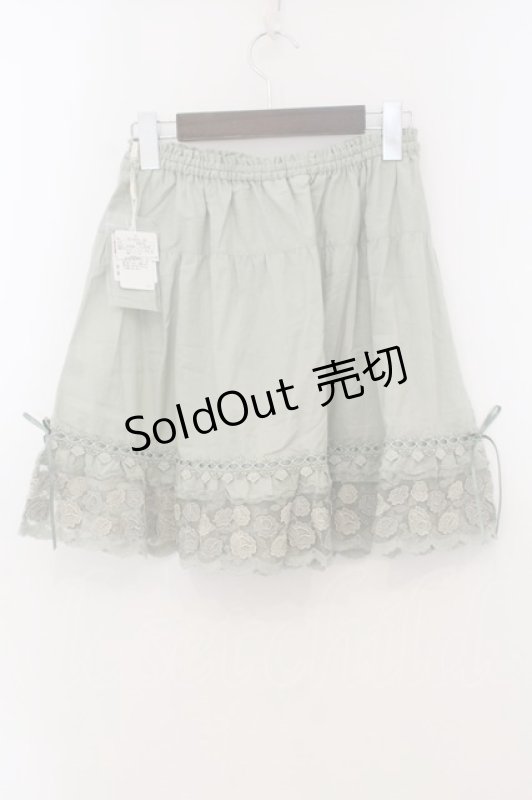 画像3: PINK HOUSE / ローズ刺繍入りミニスカート  薄荷 O-26-01-15-109-LO-SK-IG-ZT275 (3)