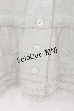 画像3: PINK HOUSE / ピコフリル半袖ブラウス  薄荷 O-26-01-15-110-LO-BL-IG-ZT275