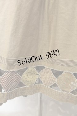 画像3: PINK HOUSE / 裾パッチワークワンピース  ベージュ O-26-01-15-113-LO-OP-IG-OS