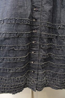 画像3: PINK HOUSE / ダンガリーフリルワンピース  ブルー O-26-01-15-114-LO-OP-IG-OS