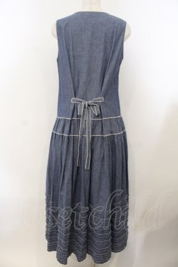 画像5: PINK HOUSE / ダンガリーフリルワンピース  ブルー O-26-01-15-114-LO-OP-IG-OS