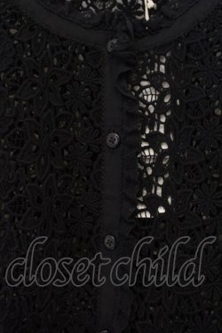 画像2: Toi et Bonbon / 総レースカーディガン L クロ O-26-01-15-115-LO-TO-IG-OS