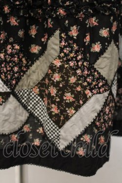 画像3: PINK HOUSE / パッチワークローズ柄スカート  クロ O-26-01-15-116-LO-SK-IG-OS