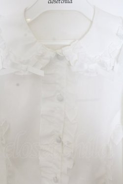 画像2: Chalmiere / フリルブラウス M シロ O-26-01-15-009-0-BL-OW-OS