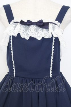 画像2: Chalmiere / 不思議の国のジャンパースカート M ネイビー O-26-01-15-002-0-OP-OW-OS
