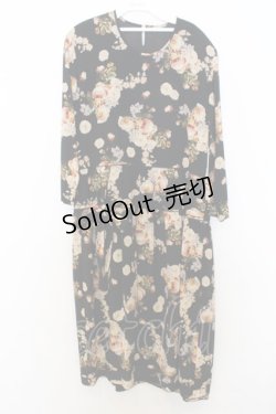 画像1: KANEKO ISAO / ローズブーケワンピース  クロ O-26-01-15-026-EL-OP-IG-OS