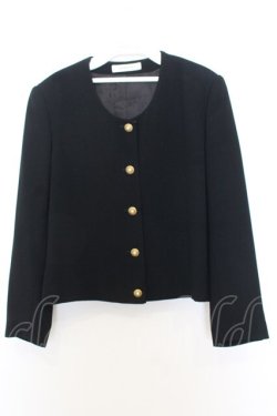 画像1: KANEKO ISAO / パールボタンリボンジャケット  クロ O-26-01-15-030-EL-JA-IG-OS