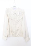 axes femme kawaii / ヴィンテージサテンブラウス  生成り O-26-01-16-004-AX-BL-IG-OS