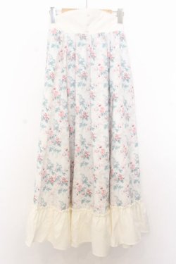 画像1: Kurumi Collaboration / グレイスフルコルセット風ロングスカート L シロ O-26-01-16-036-EL-SK-IG-OS