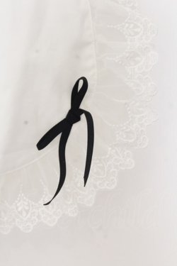 画像2: Moi-meme-Moitie / チュールレースサロンエプロン  ホワイト×ブラック O-26-01-16-038-MO-ZA-IG-OS