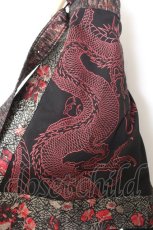 画像2: Qutie Frash / ラップ付きサルエルパンツ  ブラック×レッド O-26-01-16-043-QU-PA-IG-OS (2)
