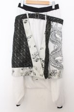 画像1: Qutie Frash / ラップ付きサルエルパンツ  ホワイト×ブラック O-26-01-16-044-QU-PA-IG-OS (1)