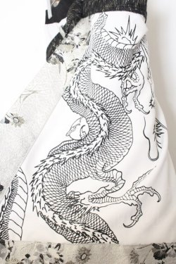 画像2: Qutie Frash / ラップ付きサルエルパンツ  ホワイト×ブラック O-26-01-16-044-QU-PA-IG-OS