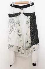 画像3: Qutie Frash / ラップ付きサルエルパンツ  ホワイト×ブラック O-26-01-16-044-QU-PA-IG-OS (3)
