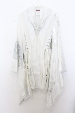 画像1: Qutie Frash / 4店舗限定着物ストールカーデ  ホワイト O-26-01-16-046-QU-JA-IG-OS