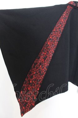 画像3: Qutie Frash / 2023年プレミアム 宵鶴ポンチョ  ブラック×レッド O-26-01-16-048-QU-JA-IG-OS